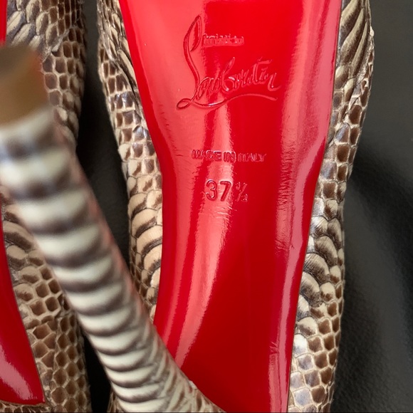 Louboutin Fetish 150MM Python - 37.5 - Picture 11 of 12